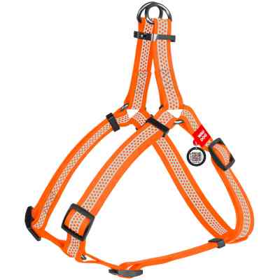 Шлей для собак WAUDOG Waterproof с QR паспортом XS Ш 15 мм Д 30-39 см оранжевая (26214) Винница