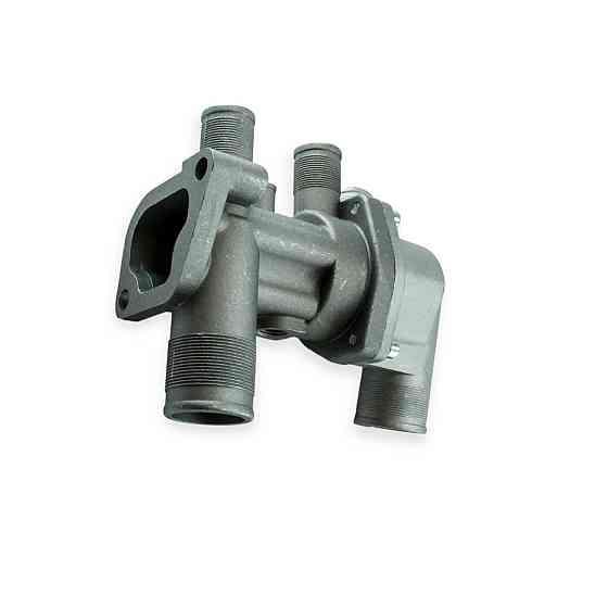 Термостат 2110, 2111, 2112 (інжектор) у зборі новий зразок, 6 виходів (з патрубком розширювального бачка) Мукачево