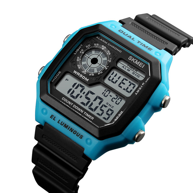 Мужские спортивные наручные часы Skmei 1299 Синий Винница - изображение 4