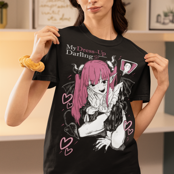 Футболка для мальчика аниме Аниме Ловерс Гифт Марин оверсайз (рост от 165 до 180 ) Черний AnimeJ0682m Днепр