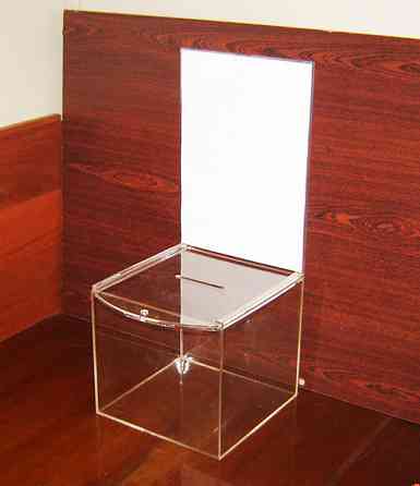 Скринька для пожертвувань EKOSTAR 215х215х200/500мм з кишенею А4 Київ