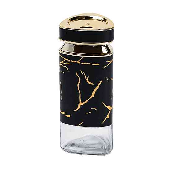 TS Kitchen Ємність для спецій скляна 120 мл чорна Коломия