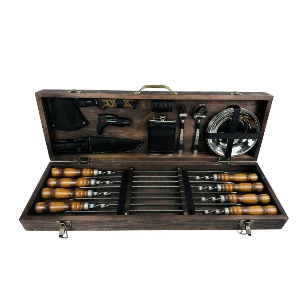 Набори шампурів, Набір шампурів у кейсі "Пікнік Класик" Шампури, вертіла Тернопіль - фото 6