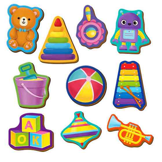 Дитячий набір магнітів "Іграшки" VT3106-33, 10 магнітів Вінниця