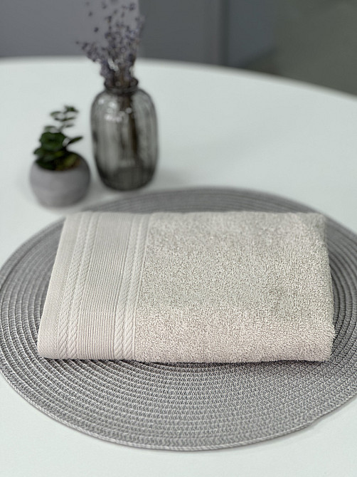 Махровий рушник IDEAL TEXTILE Легкий бриз 70х140 см 450 г/м2 100% бавовна Бежевий Чернівці - фото 4