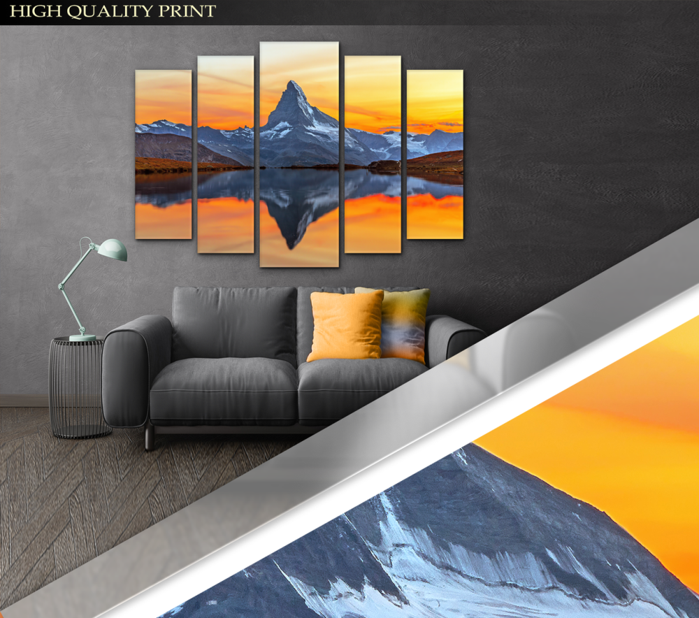 Модульна картина у вітальню / спальню Природа Захід за Горою Art-379_5 ( 80х118см ) Київ - фото 2