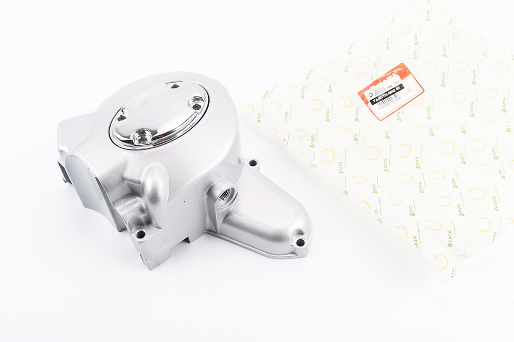 Кришка двигуна ліва (для статора магнето на 2 котушки) 110cc + кришка овальна (можливі дефекти фарбування) Київ - фото 1