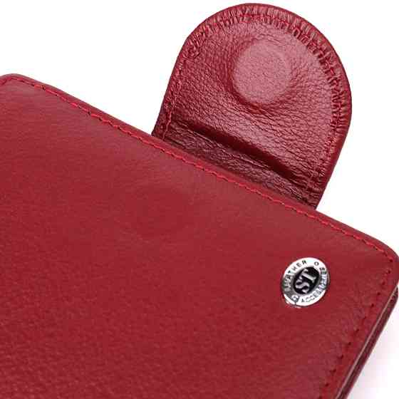 Жіночий гаманець вертикального формату з натуральної шкіри ST Leather 23071 Бордовий Київ