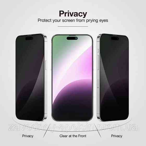 Защитное стекло iPhone 16 Privacy (Антишпион) Одесса