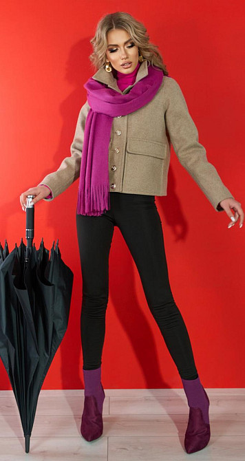 Укорочене кашемірове пальто (42) Київ - фото 5