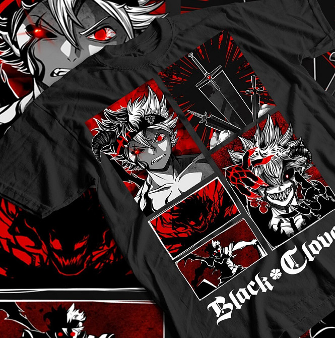Футболка аниме Чёрный клевер оверсайз (S/M/L) Черний AnimeJ0162 Днепр - изображение 1