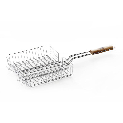 Решётка для гриля СИЛА з високим бортом та антипригарним покриттям 56x31x24x5,5см (960402) Винница - изображение 1