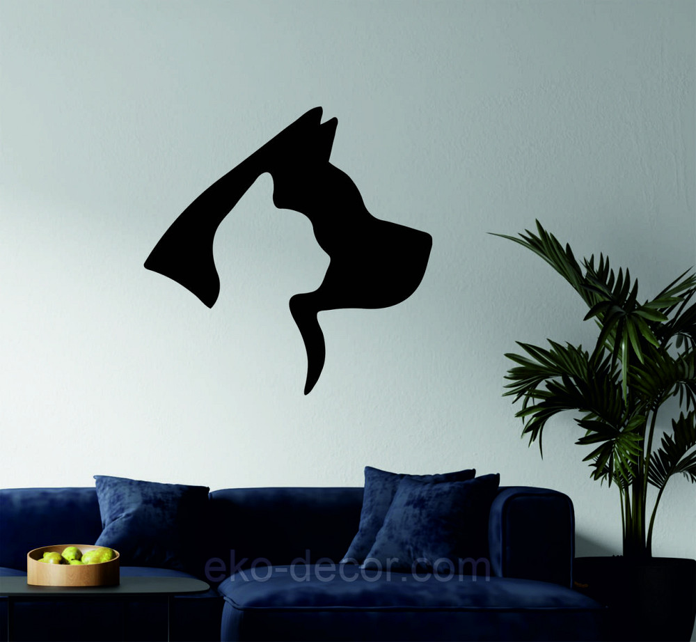 Декоративне настінне Панно «Кіт та Собака », Декор на стіну 90*90 см, Чорний Київ - фото 2