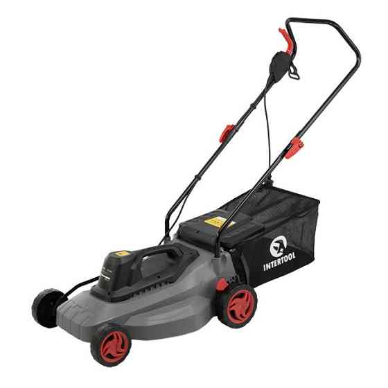 Газонокосарка електрична, 1,8 кВт, 3000 об/хв, ширина зрізання 400 мм, висота зрізання 25-75 мм, контейнер 35 л INTERTOOL DT-2262 Киев