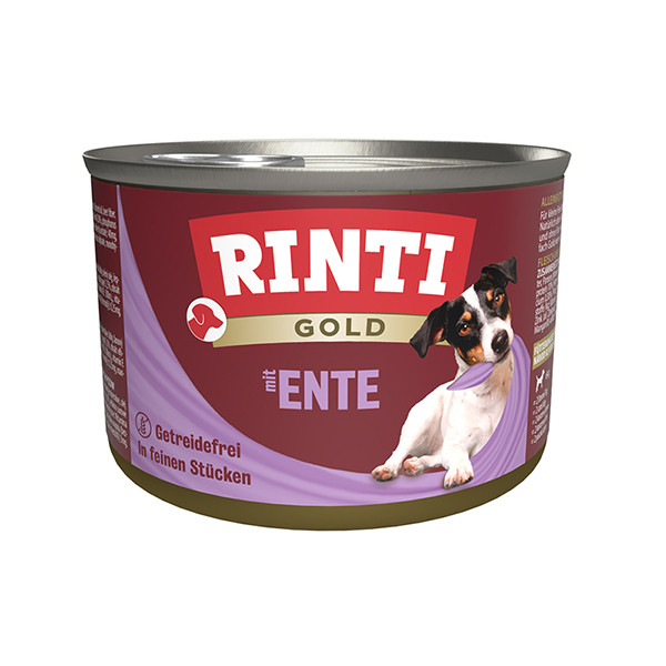 Rinti Gold mit Ente РІНТІ ГОЛД КАЧКА беззерновий повнораціонний натуральний вологий корм для собак Київ - фото 1