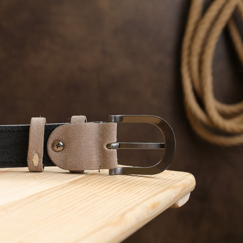 Модный женский замшевый ремень Vintage 20789 Серый Киев - изображение 9