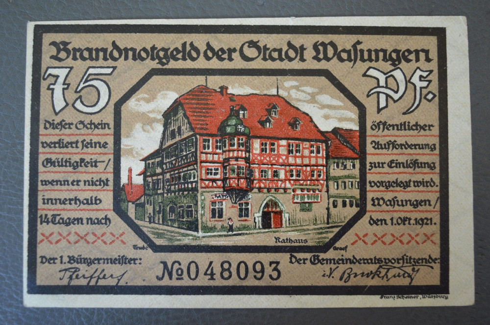 Німеччина. Нотгельд. 75 Pf ( 10 ) Полтава - фото 1