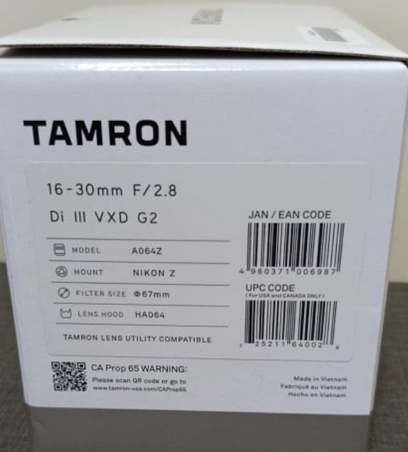 Об'єктив Tamron AF 16-30mm f/2,8 Di III VXD G2 Nikon-Z) Харків - фото 2