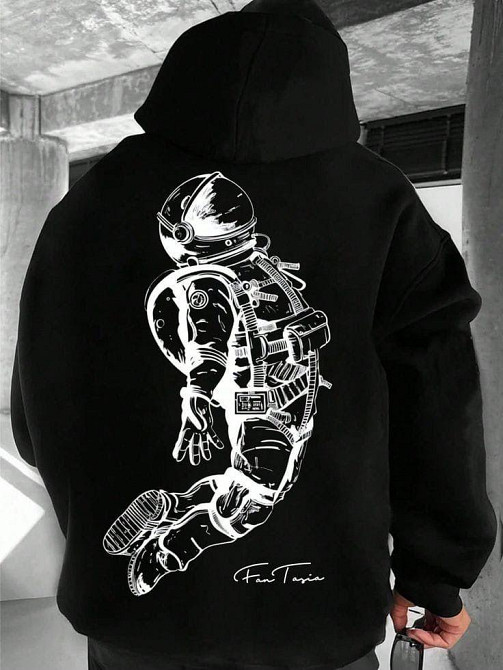 Худи, черная толстовка мужская, свитшот 2702804671 размер 50 Днепр - изображение 1