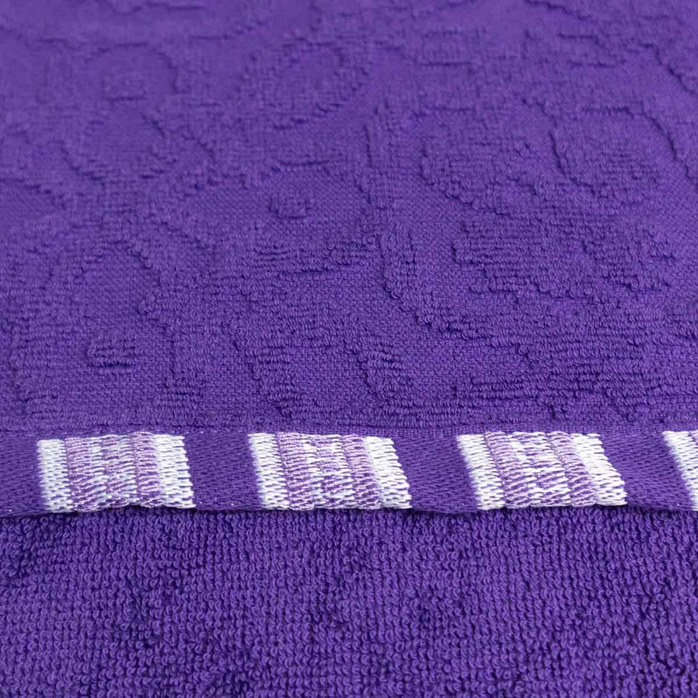 Полотенце махровое для душа с орнаментом GM Textile 70х140см 400г/м2 (Фиолетовый) Сумы - изображение 3