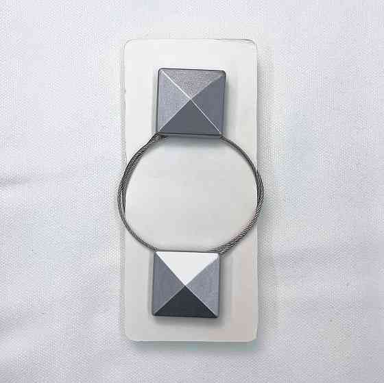 Магниты для штор и гардин Квадрат набор 2 шт Серебристый (81-134) Киев