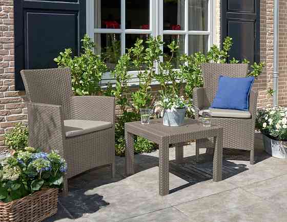 Комплект садових меблів Keter Rosario balcony set, капучіно - пісок Київ