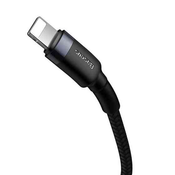 Кабель Baseus Cafule Cable Type-C to iP PD 20W 1m Gray+Black Киев