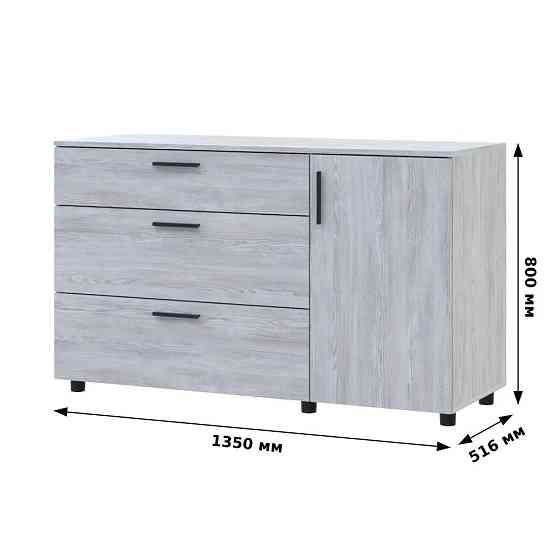 Комод Doros Торн Антрацит 3Ш/1Д 135х51.6х80 (DRS-012103) Дніпро
