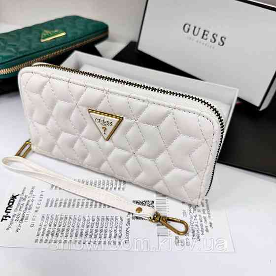 Жіночий гаманець на змійці Guess (7870) білий Київ