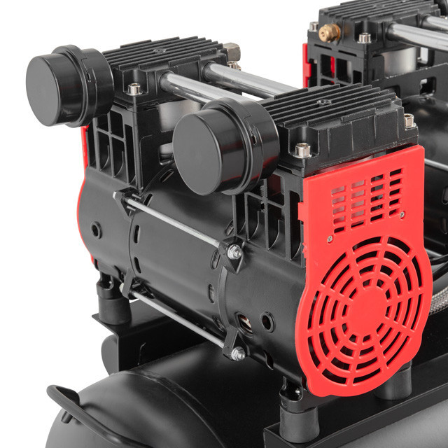 Компресор, 50 л, 2×1,5 кВт, 230 В, 8 атм, 400 л/хв, 1400 об/хв,  безмасляний, 4 циліндри, 68 дБ INTERTOOL PT-0037 Київ - фото 7