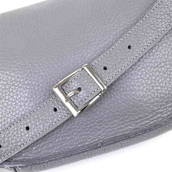 Оригинальная женская бананка из натуральной кожи Серый (SHVIGEL) Киев