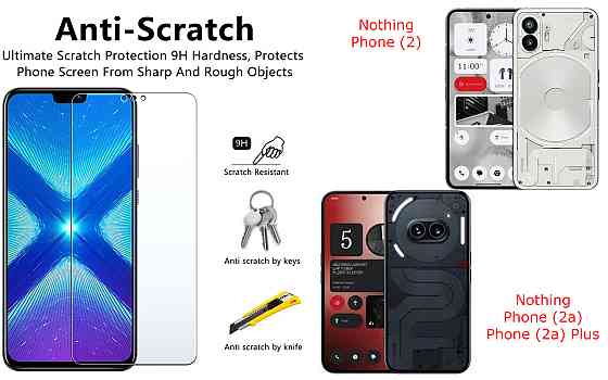 Защитное стекло NeoGlass для Nothing Phone (2), Phone (2a), Phone (2a) Plus – ультрапрозрачное и устойчивое Киев