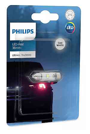 Светодиодная лампа Philips 11854U30CWB1 Festoon 38mm LED Ultinon Pro3000 Blister 0.6W 12V Харьков