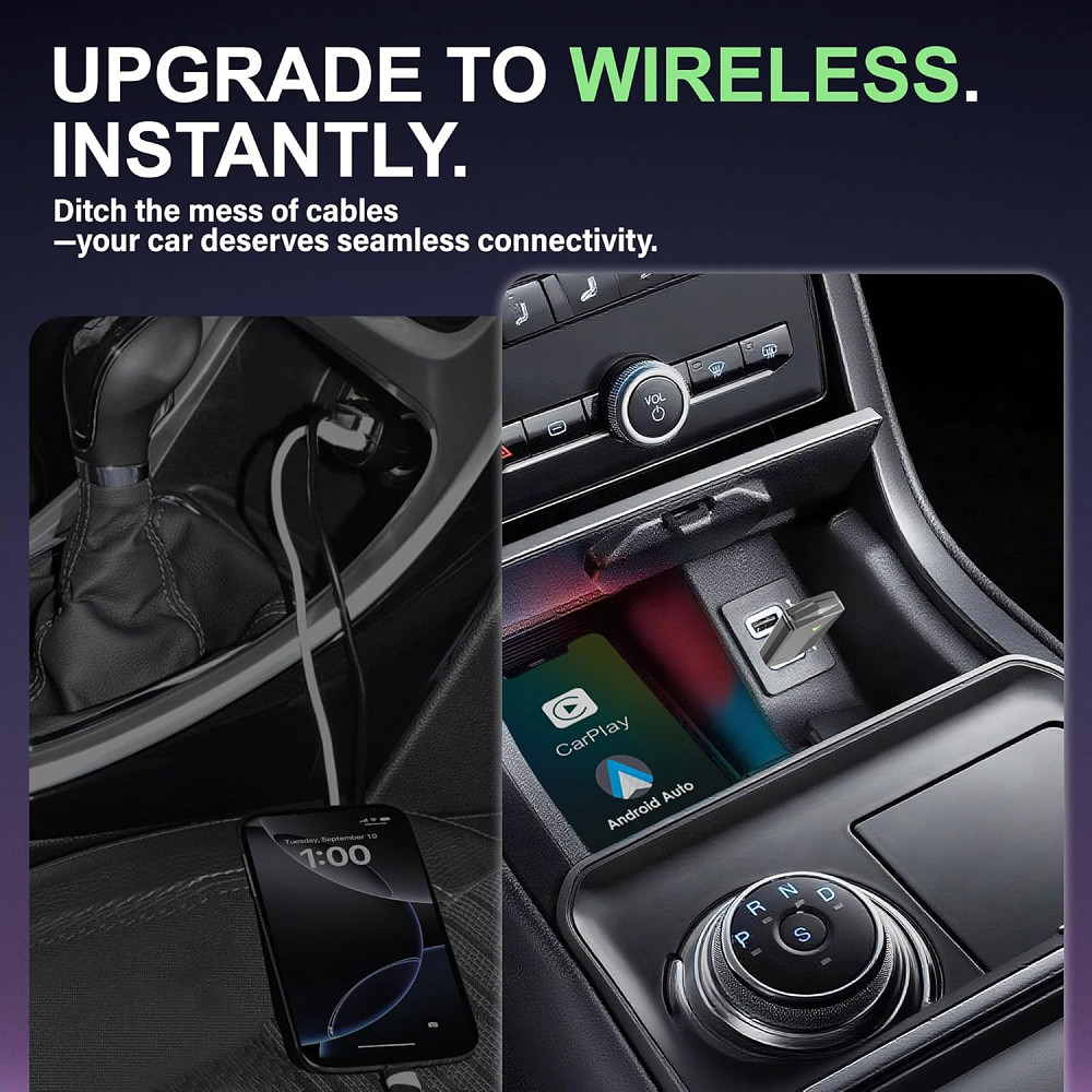 Автомобільний безпровідний адаптер CarPlay ZOUHOE CA6 Луцьк - фото 3
