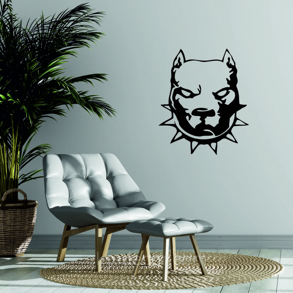 Декоративное настенное Панно «Питбуль», Декор на стену Киев - изображение 1