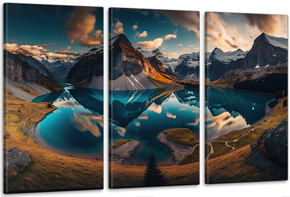 Модульная картина в гостиную / спальню  Природа в горах   ART-137_3A 70х130 см Киев - изображение 1