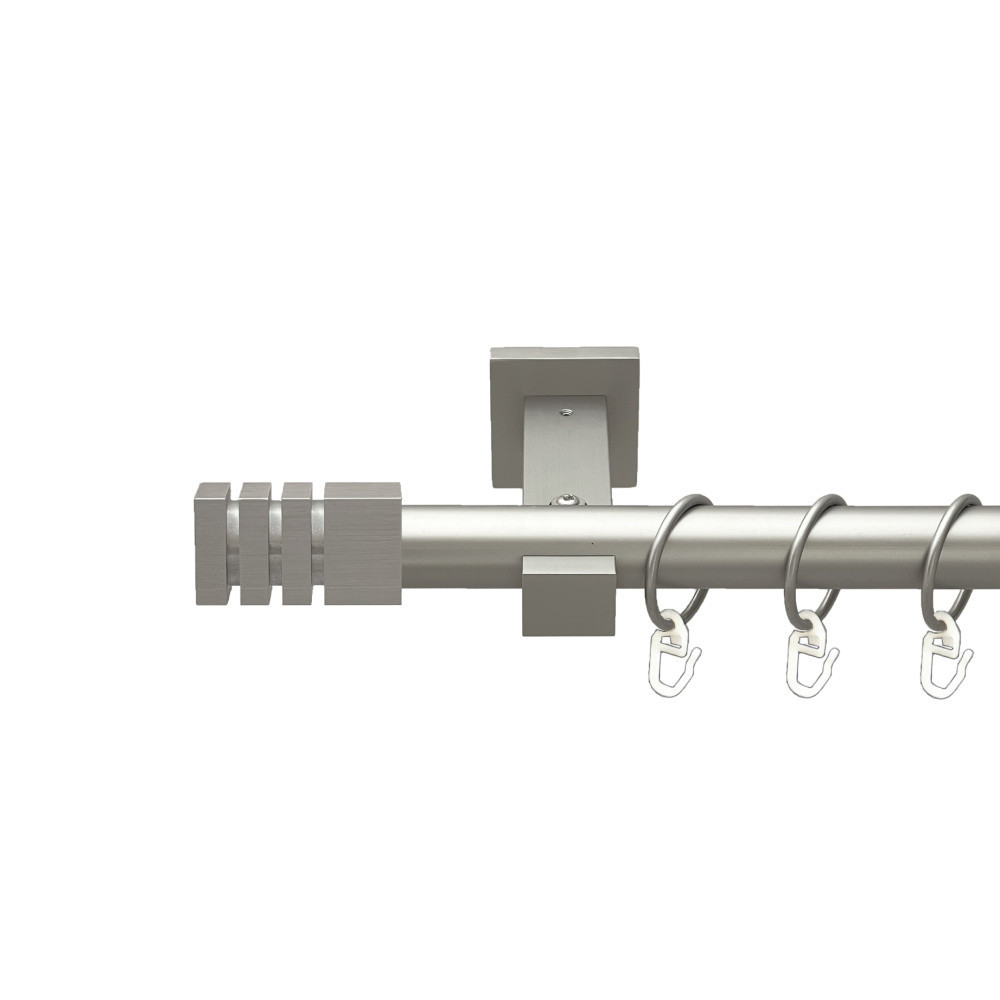 Карниз Orvit Акорда металевий однорядний техно гладка труба кільце металеве Сатин 25 мм 160 см (00-00026201) Львов - изображение 1