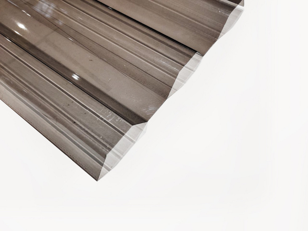 Профільований монолітний полікарбонат ТМ TOPLIGHT 0.8 мм 104х200см бронза Львів - фото 2