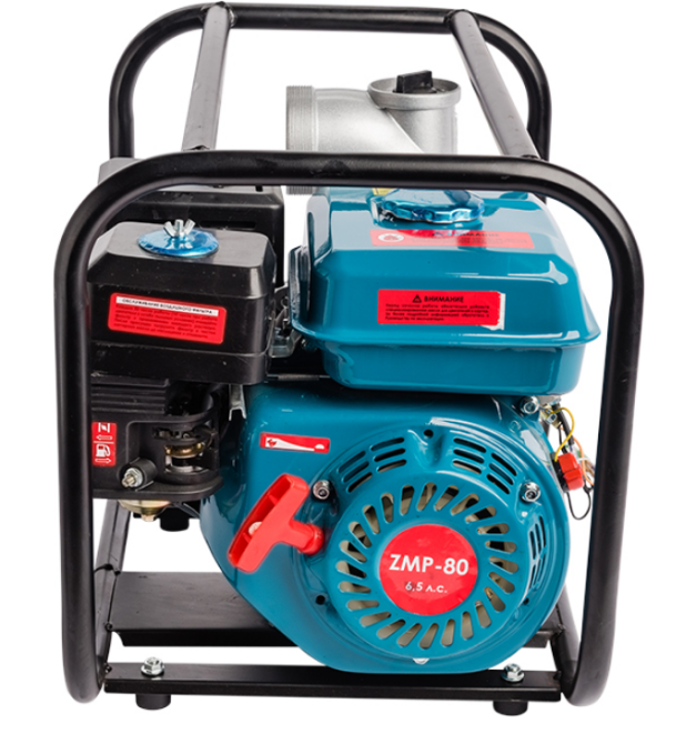 Мотопомпа бензинова 6,5 к/с 25 м 60 м3/рік 4-тактний Зеніт ЗМП-80 Tekhmann Житомир - фото 2