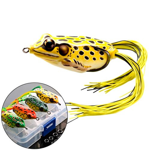 Набір воблерів 4шт жаба незацепляйка 6/9г силіконова Nervous Frog для риболовлі приманка 4шт Київ - фото 1