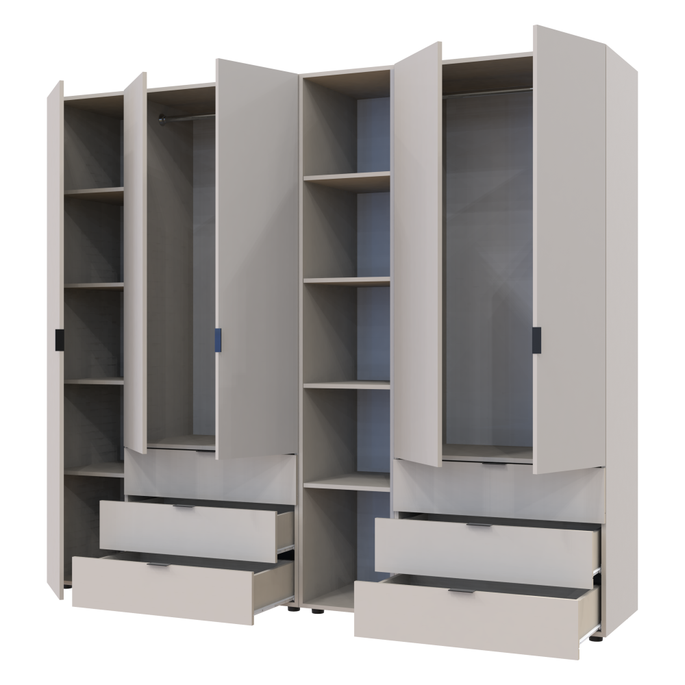 Комплект шаф для одягу Doros Гелар (3 шт.) 231,9х49,5х203,4 см Кашемір (DRS-011250) Львів - фото 4