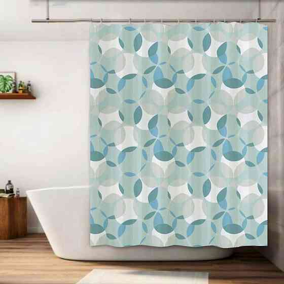 Шторка для ванны из полиэстера водонепроницаемая Bathlux 180x180 см с кольцами, занавеска для ванной комнаты Каменец-Подольский
