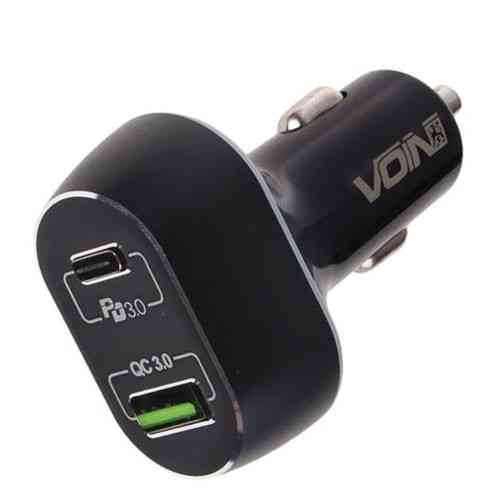Автомобильное быстрая зарядка VOIN 63W, USB QC3.0 18W + PD 45W, 12/24В Харьков
