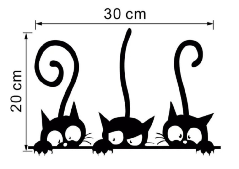 Настенная виниловая наклейка Три кота Киев - изображение 2