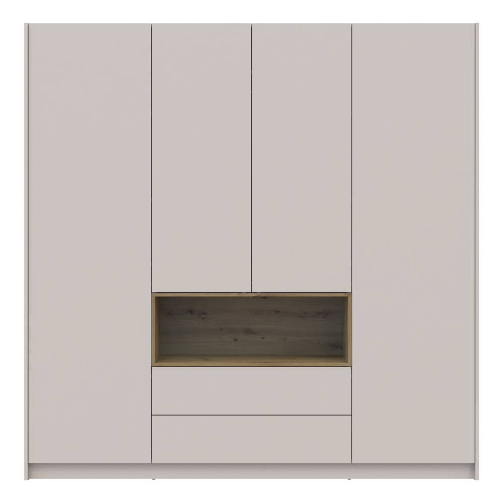 Шкаф для одежды с нишей Doros Дэйл 206х52х220 см Кашемир/Дуб артизан (DRS-011286) Львов - изображение 1