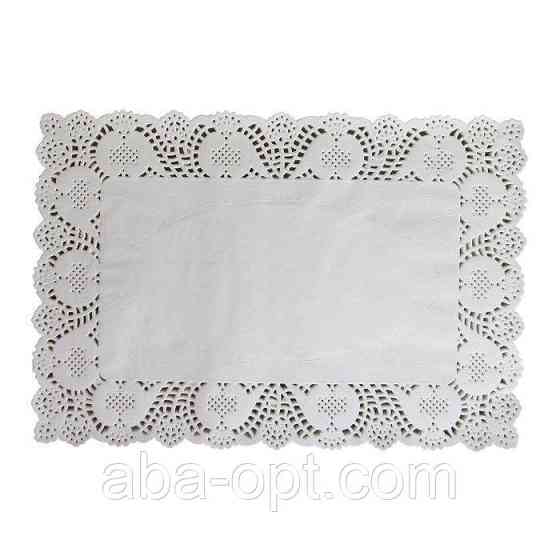 Салфетки ажурные Бумажные прямоугольные 25 х 37 см ( 100 шт).Aba-Opt Одесса