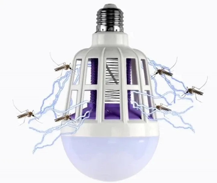 Світлодіодна антимоскітна лампа Zapp Light 9W, знищувач комах та комарів E27 з ультрафіолетом та функцією нічника Одеса - фото 9