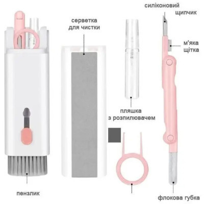 Универсальный чистящий набор XoKo Clean set 100 Pink (XK-CS100-PI) Винница - изображение 2