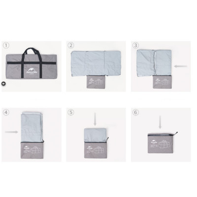 Дорожня сумка Naturehike NH17S021-L 100 л світло-сірий (6927595724927) Вінниця - фото 5