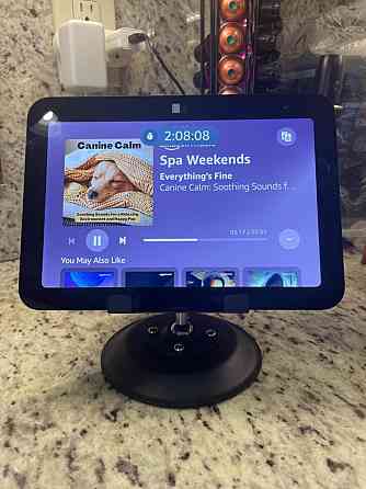 Металевий настільний тримач підставка для Echo Show 8 (3-го покоління)з обертанням 360°, регулюванням кута нахилу ±50° чорний Київ